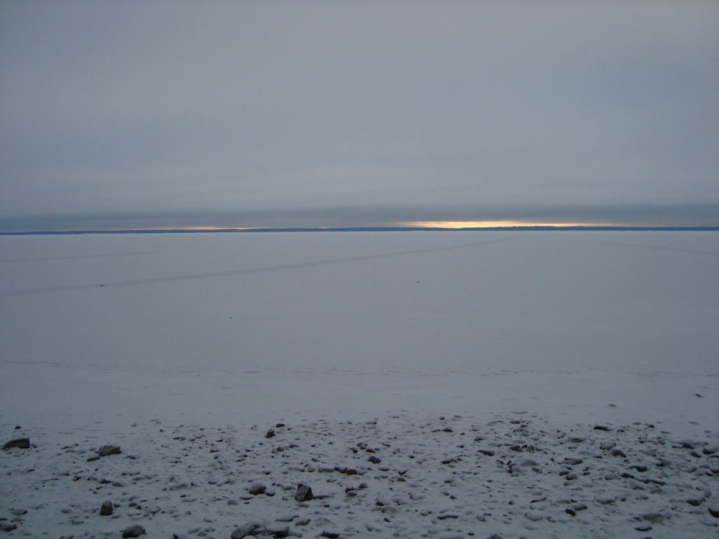frozen lake Pyhäjärvi