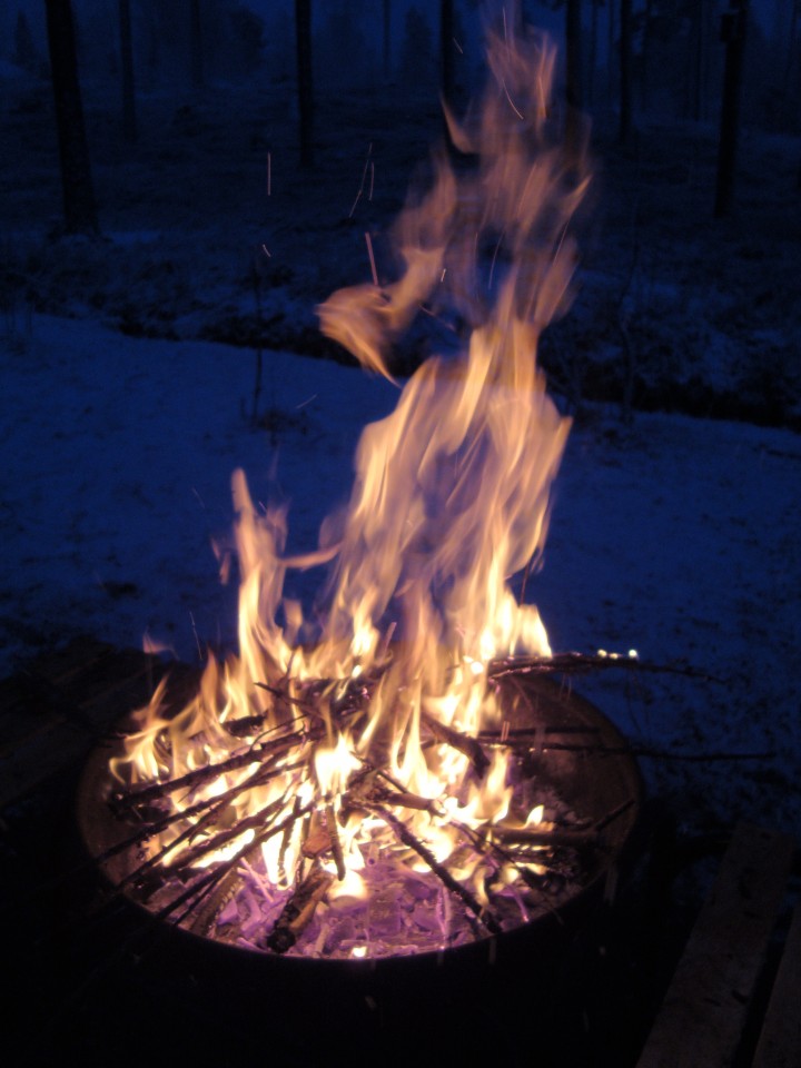 a garden campfire